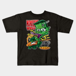 Monster Mash Frankenstein on Guitar Kids T-Shirt